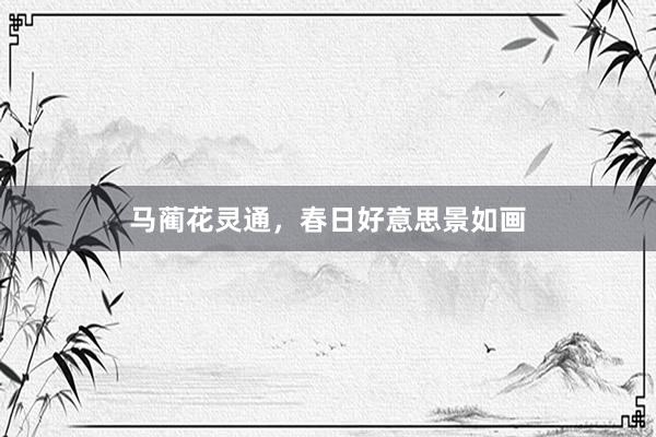 马蔺花灵通，春日好意思景如画